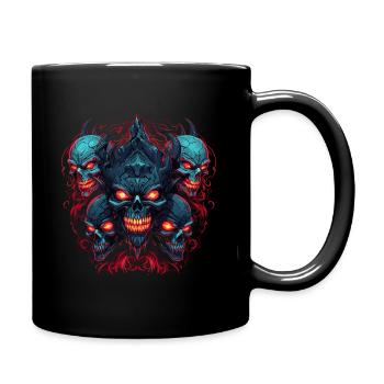 Abstrait Diable Satan Squelette Démons - Mug uni - noir - Droite