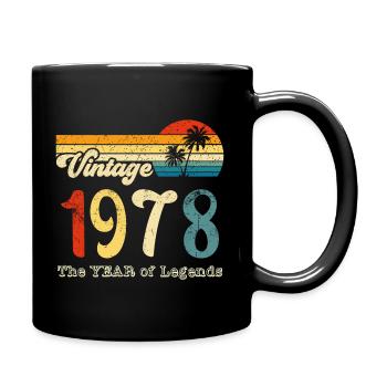 Millésime 1978 - Mug uni - noir - Droite