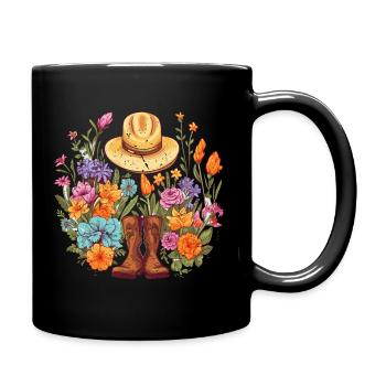 Die Freude eines Gartenliebhabers - Tasse einfarbig - Schwarz - Rechts