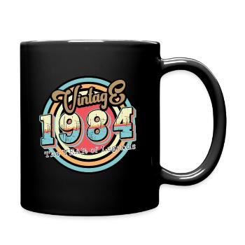 Millésime 1984 - Mug uni - noir - Droite