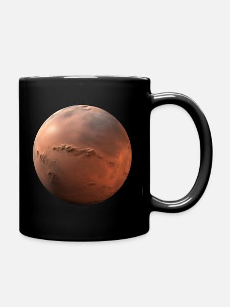 Planet Mars - Tasse einfarbig - Schwarz