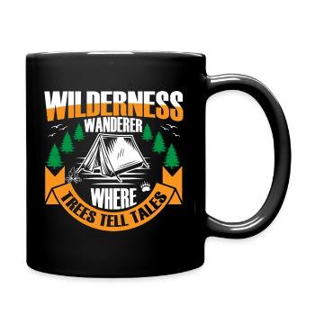 Wilderness Wanderer Where Trees Tell Tales - Tasse einfarbig - Schwarz - Rechts