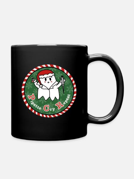 Xmas PCR - Tasse einfarbig - Schwarz