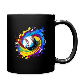 Baseball - Full Colour Mug - black - Right