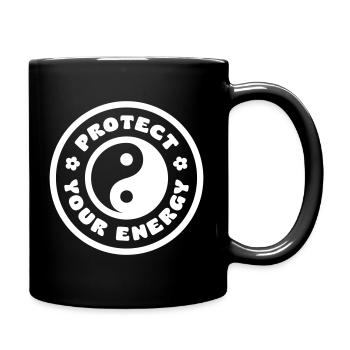 Protégez votre énergie - Mug uni - noir - Droite