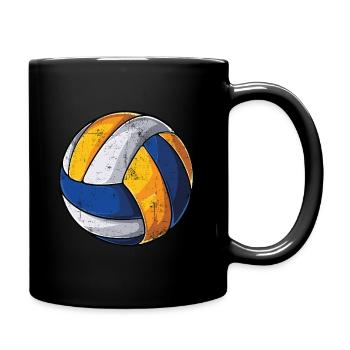 Volleyball Vintage - Tasse einfarbig - Schwarz - Rechts