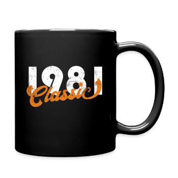 Vintage 1981 - Tasse einfarbig - Schwarz - Rechts