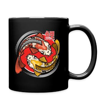 Koi Circle - Full Colour Mug - black - Right