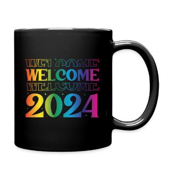 Bonne année 2024 - Mug uni - noir - Droite