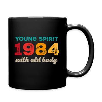 Millésime 1984 - Mug uni - noir - Droite