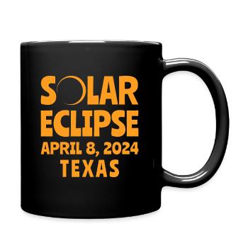 Sonnenfinsternis 2024 Texas - Tasse einfarbig - Schwarz - Rechts