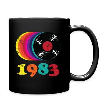 1983 41. Geburtstag - Tasse einfarbig - Schwarz - Rechts