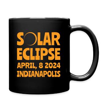 Sonnenfinsternis 2024 Indianapolis Indiana - Tasse einfarbig - Schwarz - Rechts