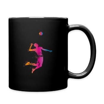 Joueur de volley-ball - Mug uni - noir - Droite