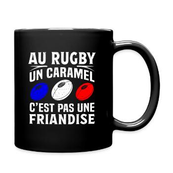 Joueur de rugby - Mug uni - noir - Droite