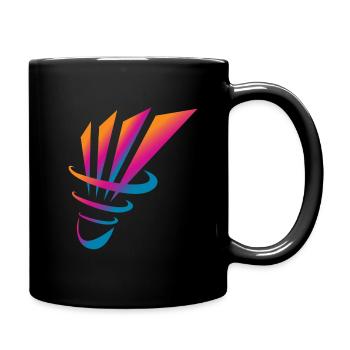 Badminton Federball - Tasse einfarbig - Schwarz - Rechts