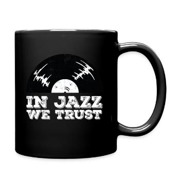 In Jazz we Trust - Full Colour Mug - black - Right