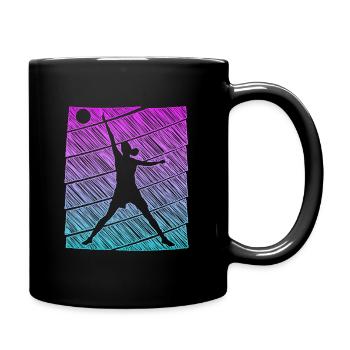 Basketball Mädchen Frau - Tasse einfarbig - Schwarz - Rechts