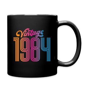 Millésime 1984 - Mug uni - noir - Droite