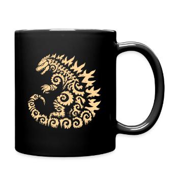 Godzi préhistorique - Mug uni - noir - Droite