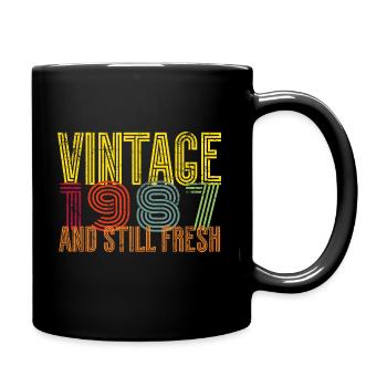 Millésime 1987 - Mug uni - noir - Droite