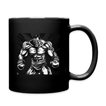 Boxer / Sport / Kampf / Arena / Boxring / Fäuste - Tasse einfarbig - Schwarz - Rechts