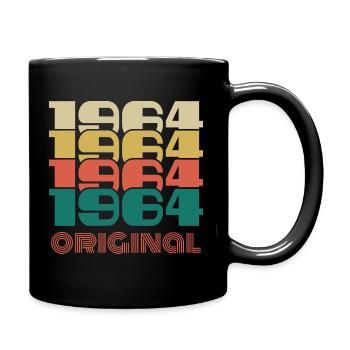 60. Geburtstag 2024 Feier best of Jahrgang 1964 - Tasse einfarbig - Schwarz - Rechts