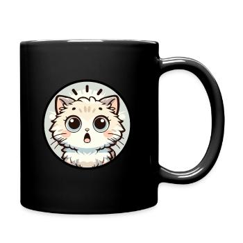 Chat surpris - Mug uni - noir - Droite