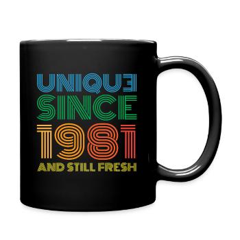 Vintage 1981 - Tasse einfarbig - Schwarz - Rechts