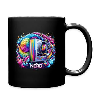 Nerd-Stolz Rainbow - Tasse einfarbig - Schwarz - Rechts