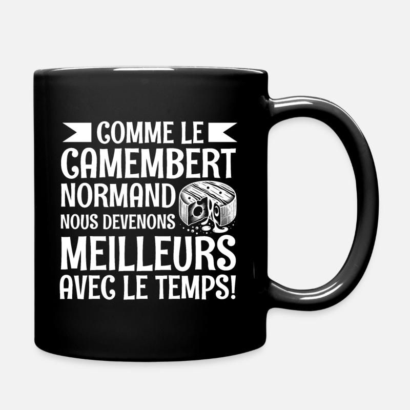 camembert normand meilleurs avec le temps - Mug uni - noir