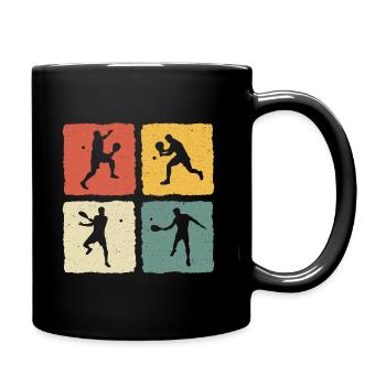 retro padel - Mug uni - noir - Droite