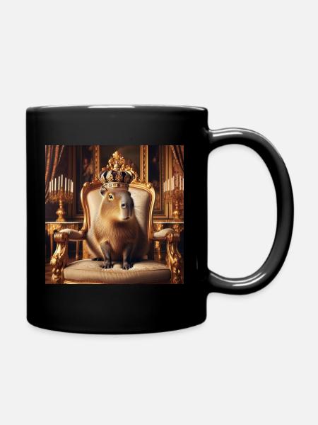 King Capybara Deluxe - Tasse einfarbig - Schwarz