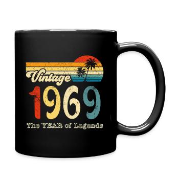 Vintage 1969 - Tasse einfarbig - Schwarz - Rechts