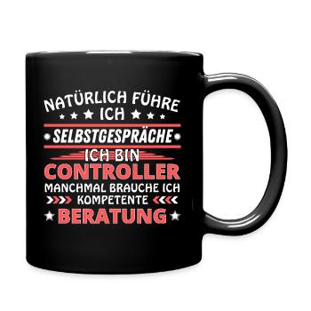 Ich führe Selbstgespräche - Controller Edition - Tasse einfarbig - Schwarz - Rechts