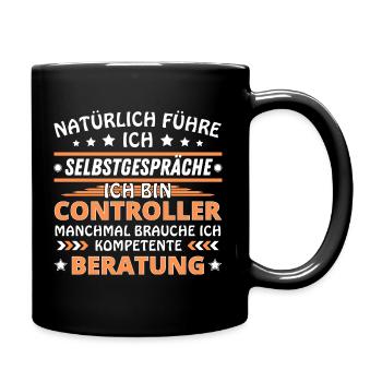 Ich führe Selbstgespräche - Controller Edition - Tasse einfarbig - Schwarz - Rechts