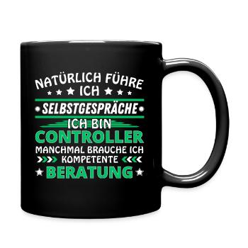 Je me parle à vous-même - Édition manette - Mug uni - noir - Droite