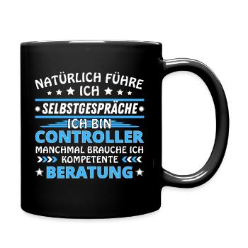 Ich führe Selbstgespräche - Controller Edition - Tasse einfarbig - Schwarz - Rechts