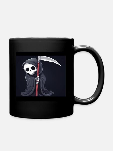 Sensenmann - Tasse einfarbig - Schwarz