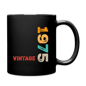 Millésime 1975 - Mug uni - noir - Droite