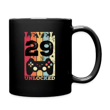 29. Geburtstag Gamer - Tasse einfarbig - Schwarz - Rechts