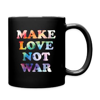 Make Peace not War - Full Colour Mug - black - Right