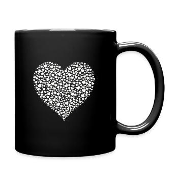 Herz - Tasse einfarbig - Schwarz - Rechts