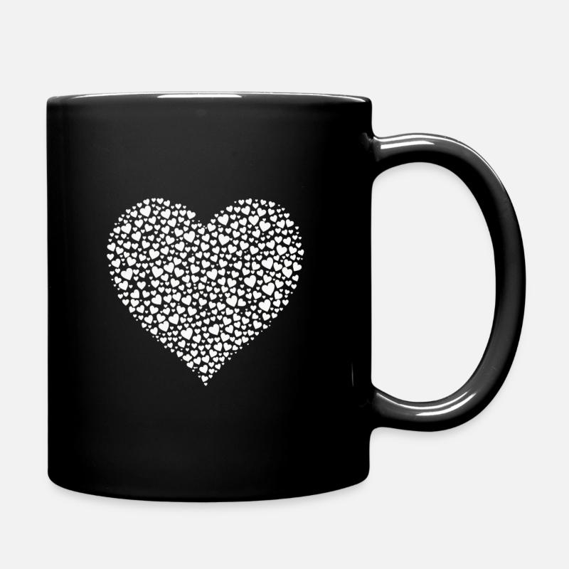 Herz - Tasse einfarbig - Schwarz