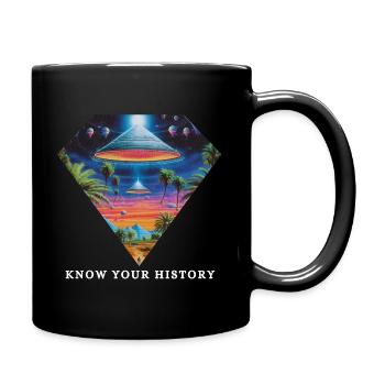 Pyramiden - Tasse einfarbig - Schwarz - Rechts
