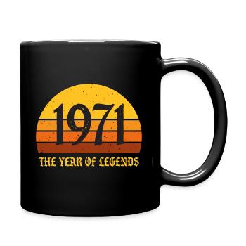 Millésime 1971 - Mug uni - noir - Droite