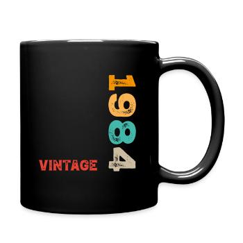 Millésime 1984 - Mug uni - noir - Droite