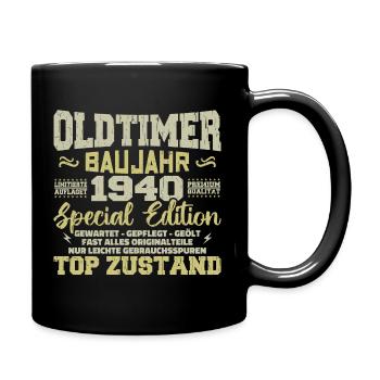 Vintage 1940's Born Retro Birthday Vintage - Full Colour Mug - black - Right