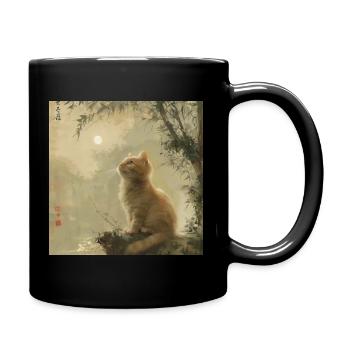 Cat, Cat Motif - Full Colour Mug - black - Right