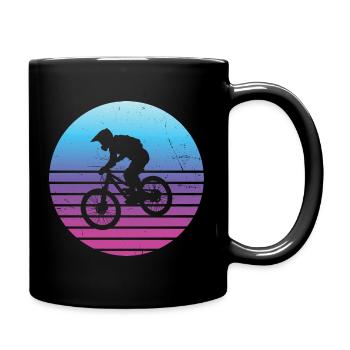Radfahrer Radsport MTB Radfahren Mountainbike - Tasse einfarbig - Schwarz - Rechts